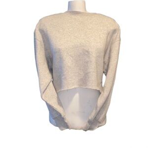 💙 Chic Gray Cropped Sweatshirt Size S